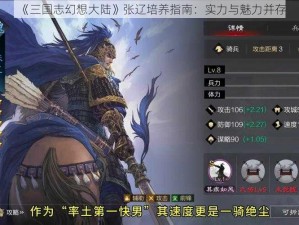 《三国志幻想大陆》张辽培养指南：实力与魅力并存