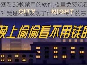 夜里免费观看50款禁用的软件,夜里免费观看 50 款禁用的软件？我是不是发现了什么不得了的东西