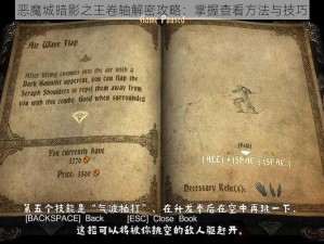 恶魔城暗影之王卷轴解密攻略：掌握查看方法与技巧