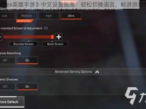 《apex英雄手游》中文设置指南：轻松切换语言，畅游游戏世界