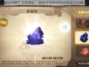 《哈利波特魔法觉醒》攻略揭秘：掌握黑暗粉的独特获取方法解析与教程分享