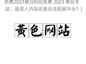 免费2023黄台B站(免费 2023 黄台 B 站：是成人内容还是合法视频平台？)