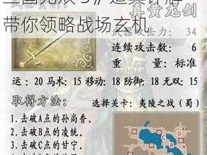 街亭之战风云变幻，《真三国无双 3》道具详解带你领略战场玄机