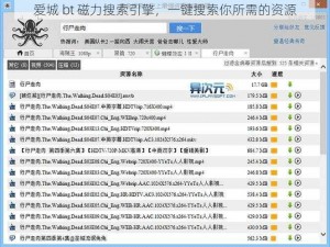 爱城 bt 磁力搜索引擎，一键搜索你所需的资源