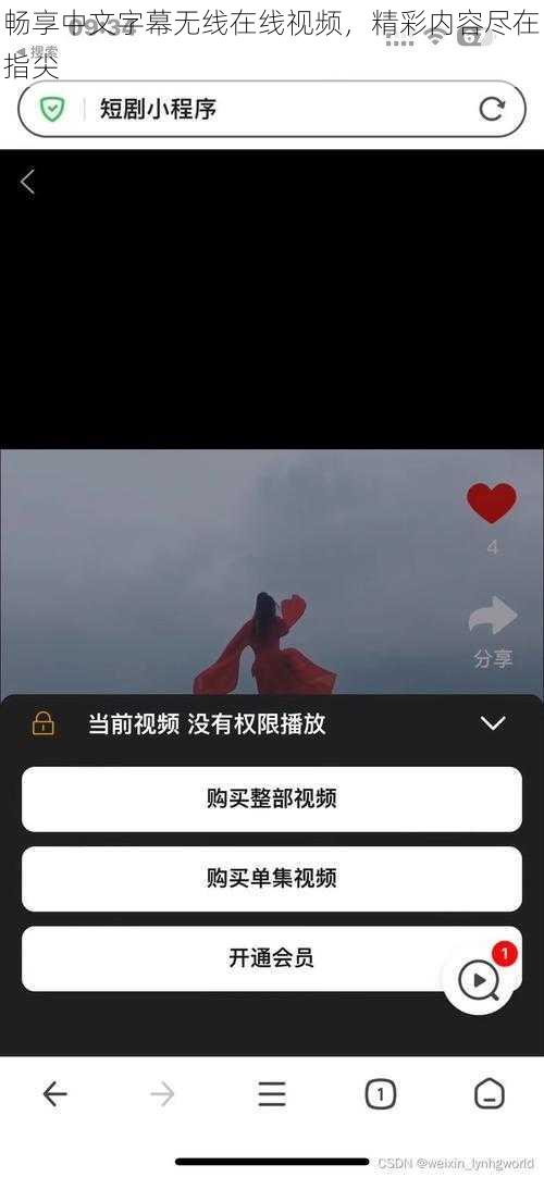 畅享中文字幕无线在线视频，精彩内容尽在指尖