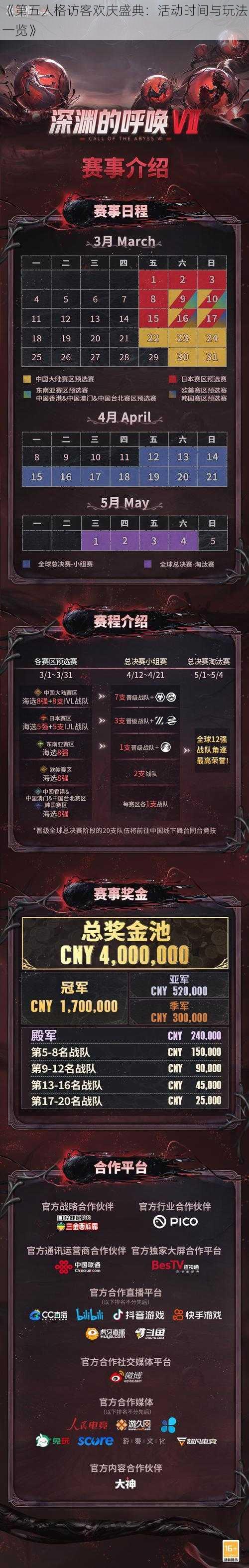 《第五人格访客欢庆盛典：活动时间与玩法一览》