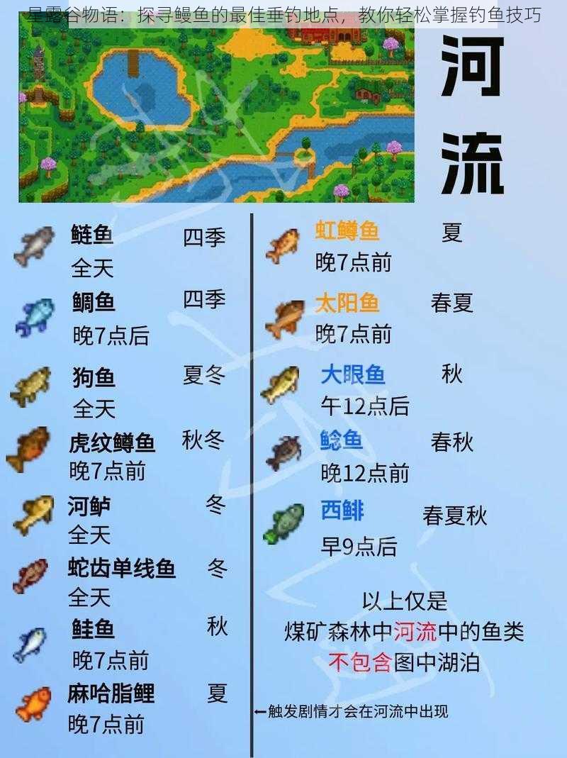 星露谷物语：探寻鳗鱼的最佳垂钓地点，教你轻松掌握钓鱼技巧