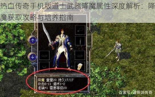 热血传奇手机版道士武器降魔属性深度解析：降魔获取攻略与培养指南