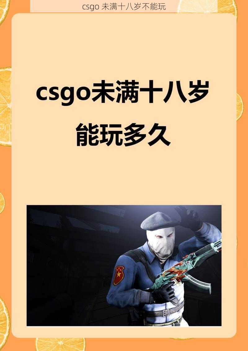 csgo 未满十八岁不能玩