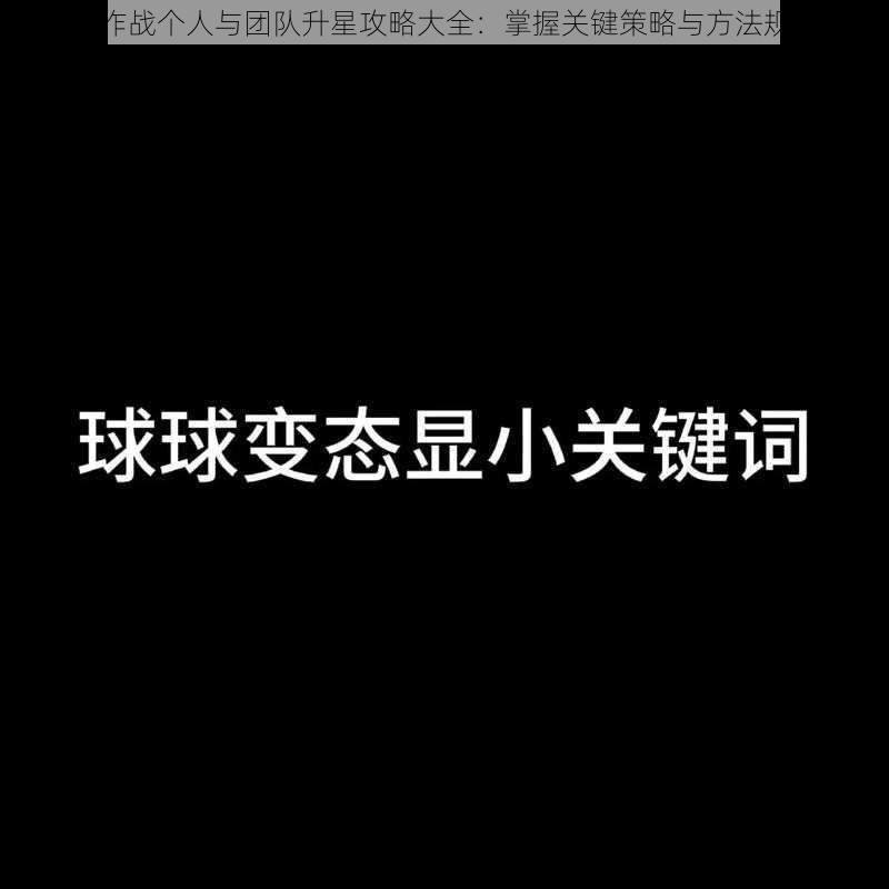 球球大作战个人与团队升星攻略大全：掌握关键策略与方法规则解析