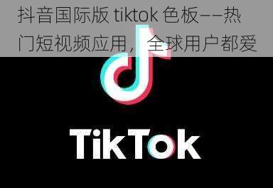 抖音国际版 tiktok 色板——热门短视频应用，全球用户都爱