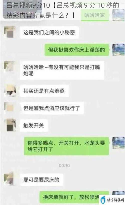 吕总视频9分10【吕总视频 9 分 10 秒的精彩内容究竟是什么？】