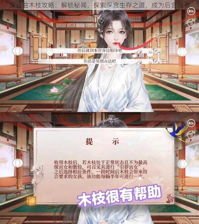 深宫曲木枝攻略：解锁秘闻，探索深宫生存之道，成为后宫强者