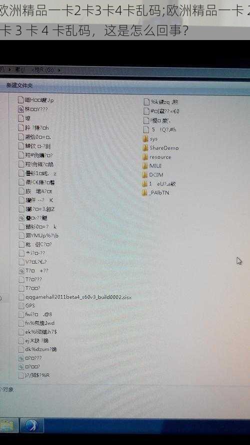 欧洲精品一卡2卡3卡4卡乱码;欧洲精品一卡 2 卡 3 卡 4 卡乱码，这是怎么回事？