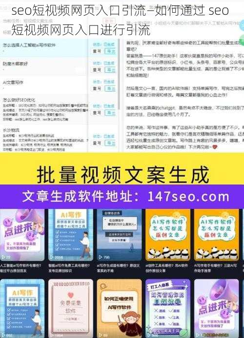 seo短视频网页入口引流—如何通过 seo 短视频网页入口进行引流