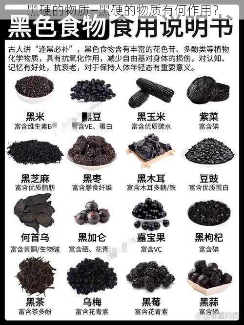 黑硬的物质—黑硬的物质有何作用？