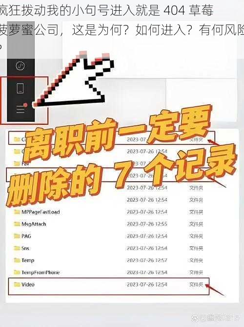 疯狂拨动我的小句号进入就是 404 草莓菠萝蜜公司，这是为何？如何进入？有何风险？