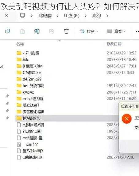 欧美乱码视频为何让人头疼？如何解决？