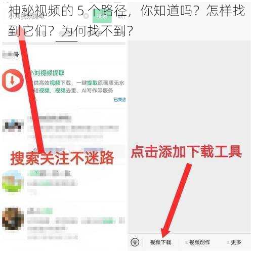 神秘视频的 5 个路径，你知道吗？怎样找到它们？为何找不到？