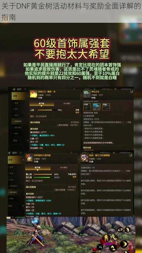 关于DNF黄金树活动材料与奖励全面详解的指南