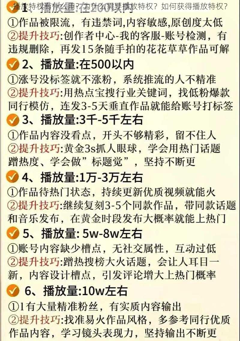 播放特权有什么用？为什么需要播放特权？如何获得播放特权？