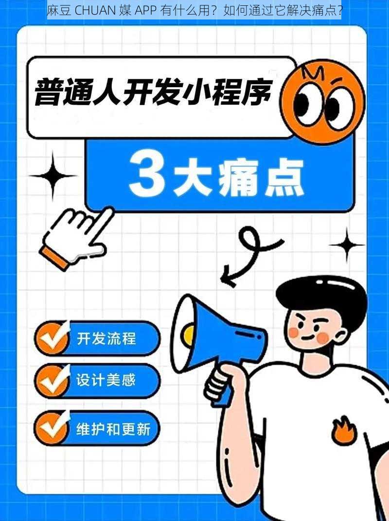 麻豆 CHUAN 媒 APP 有什么用？如何通过它解决痛点？