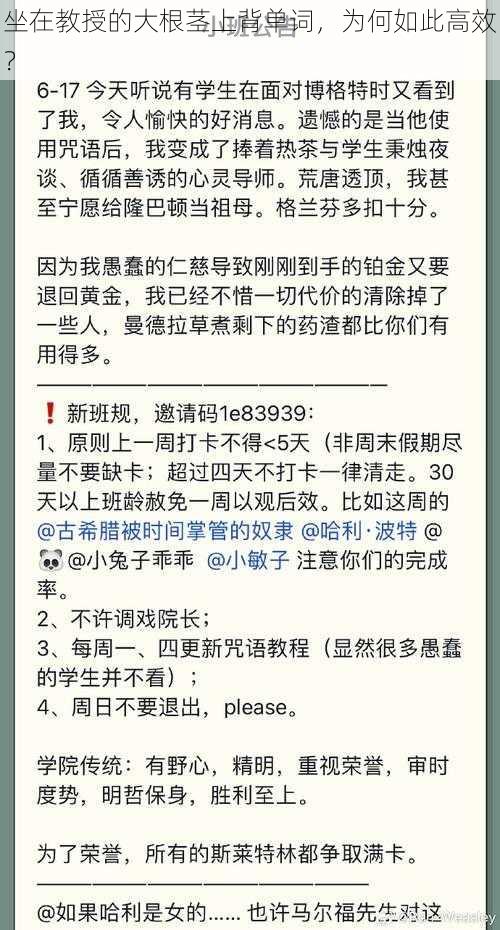 坐在教授的大根茎上背单词，为何如此高效？