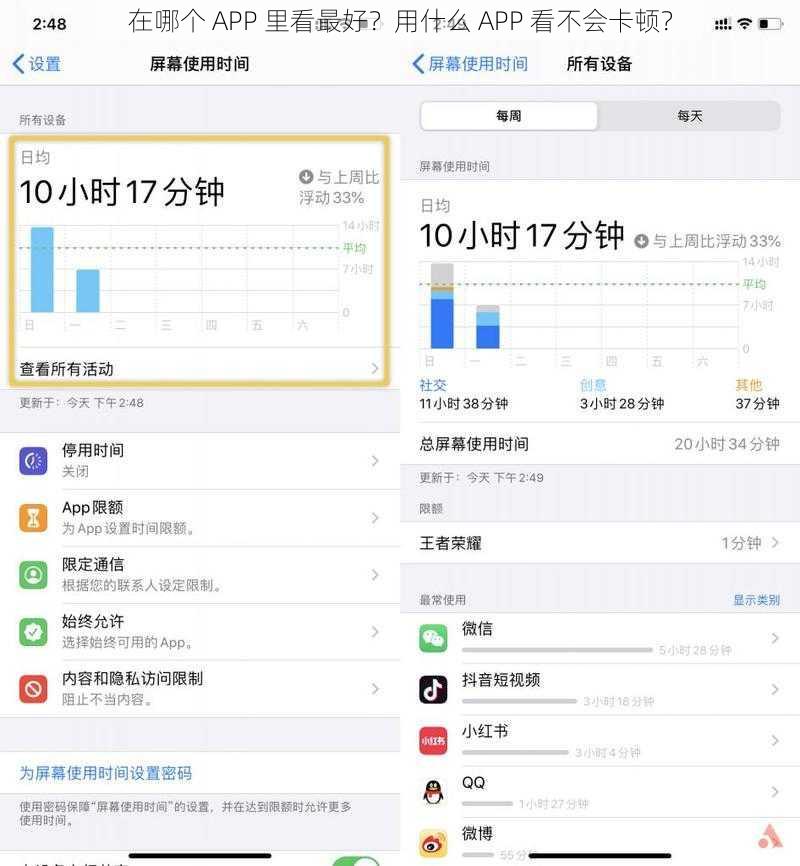 在哪个 APP 里看最好？用什么 APP 看不会卡顿？