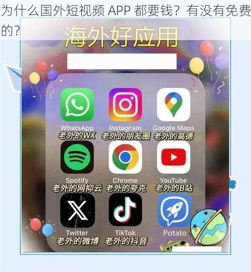 为什么国外短视频 APP 都要钱？有没有免费的？