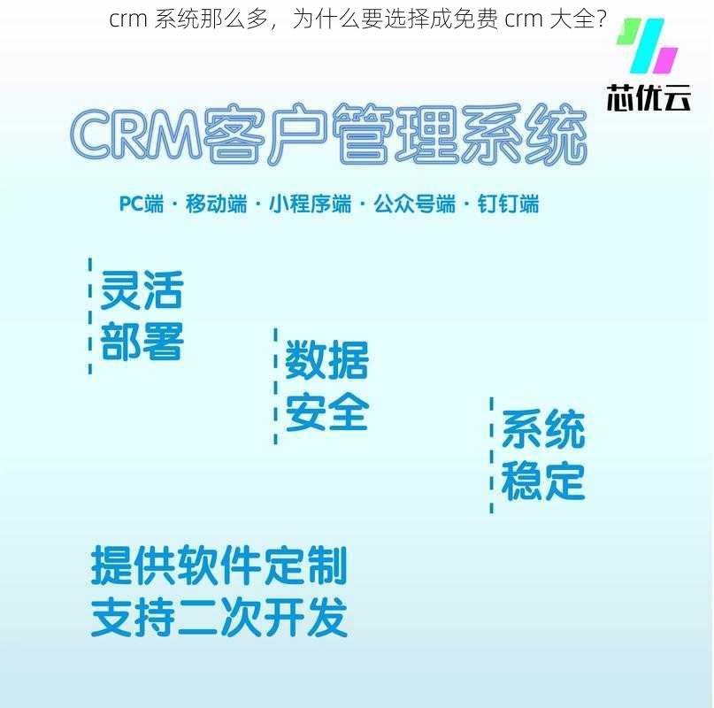 crm 系统那么多，为什么要选择成免费 crm 大全？