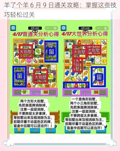 羊了个羊 6 月 9 日通关攻略：掌握这些技巧轻松过关