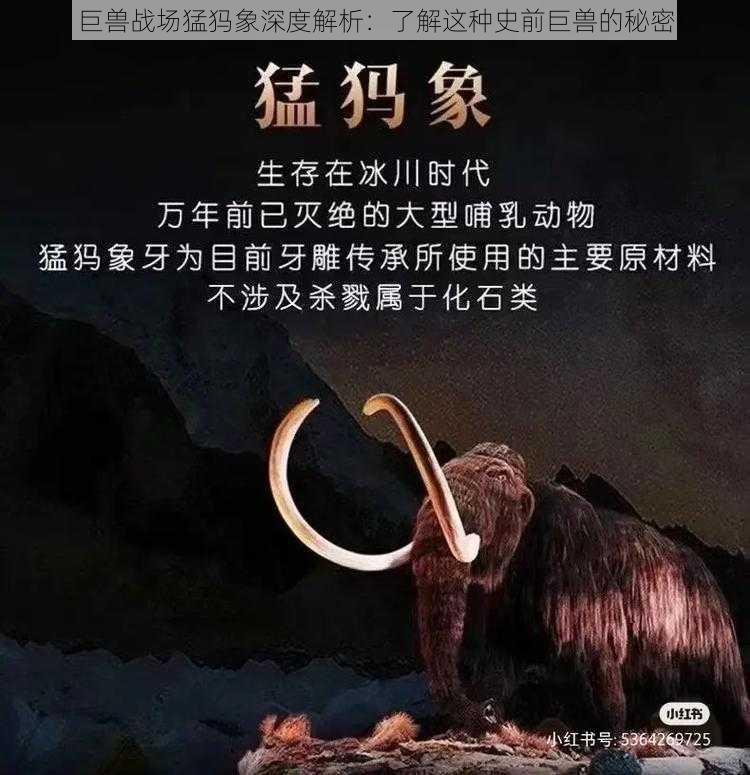 巨兽战场猛犸象深度解析：了解这种史前巨兽的秘密