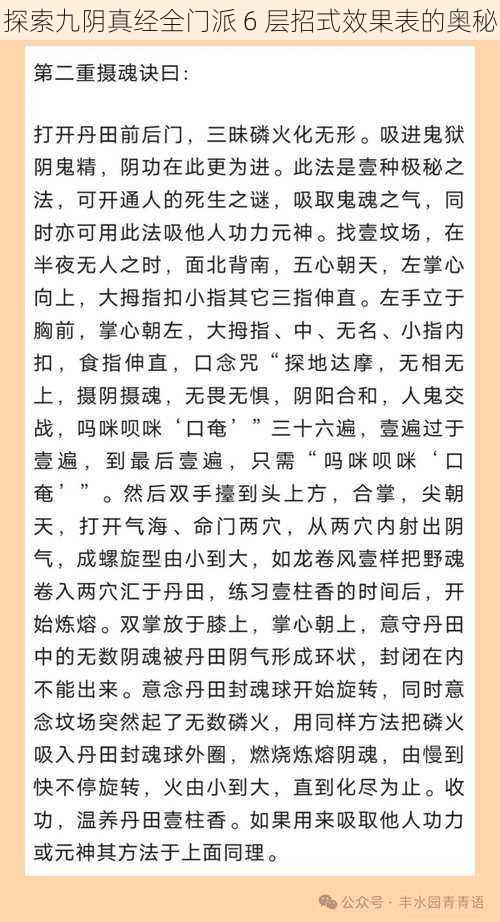 探索九阴真经全门派 6 层招式效果表的奥秘