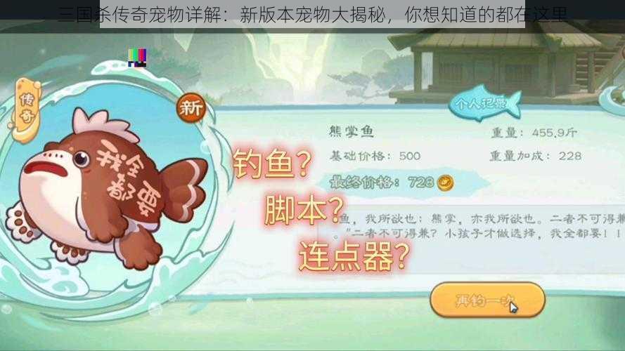 三国杀传奇宠物详解：新版本宠物大揭秘，你想知道的都在这里